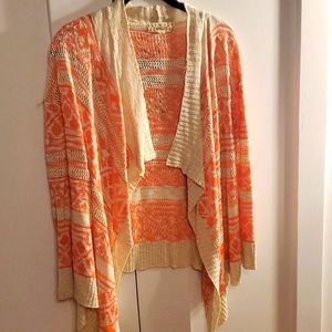 Pink Republic Cascade Cardigan Pink/Ivory